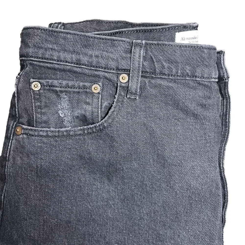 Abercrombie & Fitch Women's Ultra High Rise 90s Straight Jean Black 32/14R - Picture 10 of 11
